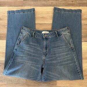 KanCan Medium Wash High Rise Trouser Wide Leg Jeans 13/30